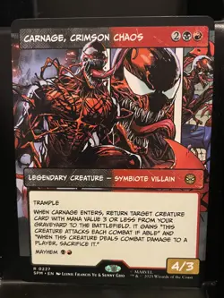 Carnage Crimson Chaos #227 BORDERLESS NM/M MTG Spiderman Magic Card - Image 1