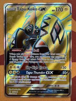 Pokemon Card - Tapu Koko GX - Full Art Ultra Rare (135/145) Guardians Rising NM - Image 1