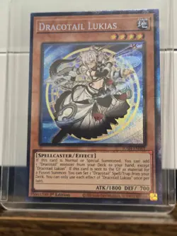 Yu-Gi-Oh! Dracotail Lukias 1st Edition Collector's Rare Card JUSH-EN001 - Image 1