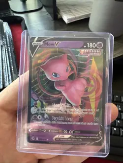 Pokemon Mew v Ultra Rare TCG Card Fusion Strike 113/264 Near Mint Condition - Image 1