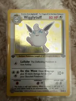Pokemon TCG Wigglytuff Jungle 1st Edition Holo Rare Card 16/64 NM/LP Condition - Image 1