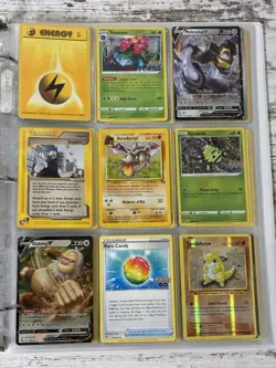 Pokemon Card Collection Binder Lot 5 Pages Holo Modern LP/NM Vintage HP/MP - Image 1