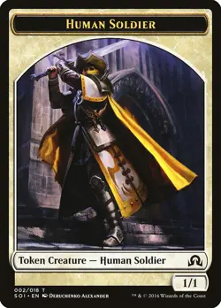 4x Human Soldier Token - NM/LP - Shadows over Innistrad Block - SPARROW MAGIC - Image 1