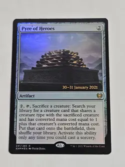 (Pre-release Foil) [NM] MTG Kaldheim, 1 x Pyre of Heroes - Image 1