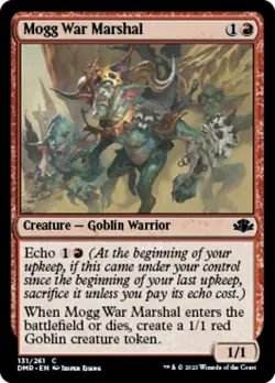Mogg War Marshal Light Play, English Magic the Gathering MTG Dominaria Remastere - Image 1