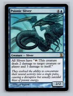 MTG Magic the Gathering Psionic Sliver (72/301) Time Spiral LP - Image 1