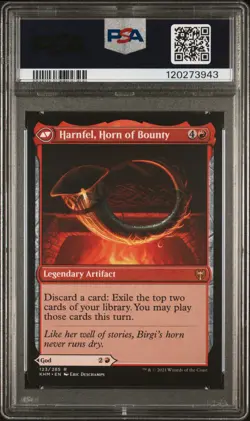 2021 MTG KALDHEIM #123 BIRGI, GOD OF STORYTELLING/HARNFEL, HORN OF BOUNTY PSA 10 - Image 2