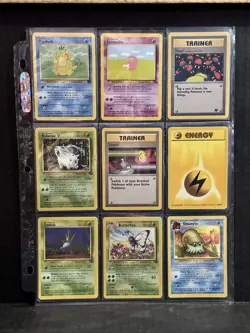1999 Pokemon Cards - 9 Card Lot - Jungle,Fossil,Base - 8 Near Mint 1 Fair - Image 1