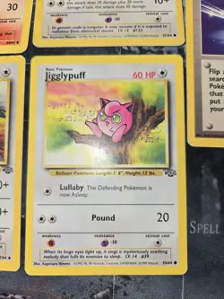 Jungle 5 Card Lot Rapidash, Eevee, Tauros, Jigglypuff, Poke Ball Pokemon Vintage - Image 3