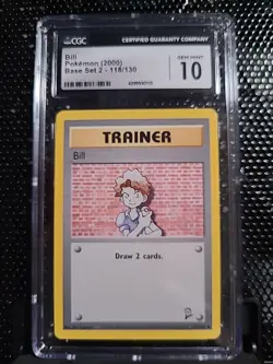 2000 POKEMON BASE SET 2 #118 BILL CGC 10 GEM MINT - Image 1