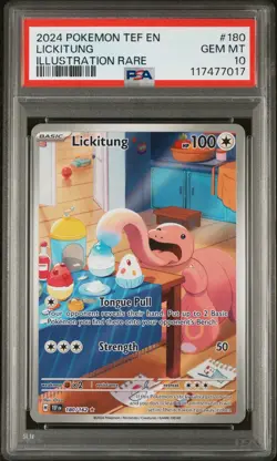 2024 POKEMON TEF EN-TEMPORAL FORCES ILLUSTRATION RARE #180 LICKITUNG PSA 10 - Image 1