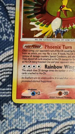2007 Pokemon Diamond & Pearl Secret Wonders Ho-Oh Holo #10/132 - Image 4