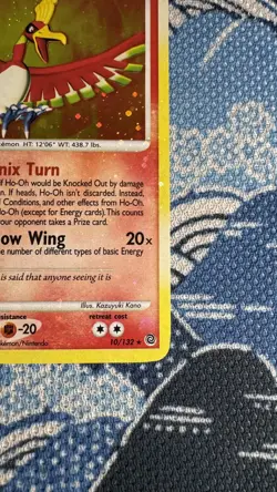 2007 Pokemon Diamond & Pearl Secret Wonders Ho-Oh Holo #10/132 - Image 5