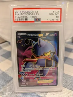 Pokemon Toxicroak EX XY Flashfire Full Art #102 PSA 10 GEM MINT - Image 1