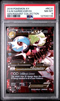 2016 POKEMON XY GENERATIONS RADIANT COLL #RC31 FULL ART/M GARDEVOIR EX PSA 8 - Image 1