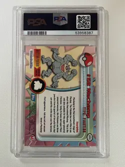 PSA 10 GEM MINT Machamp #68 Blue Logo 1st print 1999 Pokemon Topps TV Series 1 - Image 2