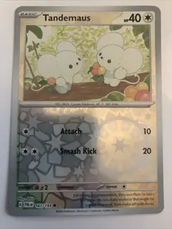 Pokemon TCG Paldea Evolved Tandemaus Reverse Holofoil 167/193 NM - Image 1