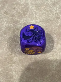 Manamoon Pegasus Toon Dice Amanda Lapalme Holographic Metal Dice Purple Yugioh - Image 2