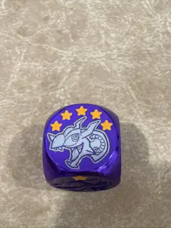 Manamoon Pegasus Toon Dice Amanda Lapalme Holographic Metal Dice Purple Yugioh - Image 3