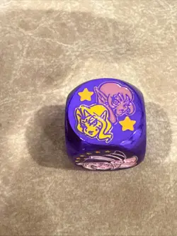Manamoon Pegasus Toon Dice Amanda Lapalme Holographic Metal Dice Purple Yugioh - Image 4