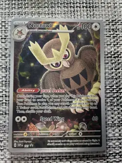 Noctowl SVP141, NM Holo Full Art, Scarlet & Violet Promo Pokemon TCG Card - Image 1
