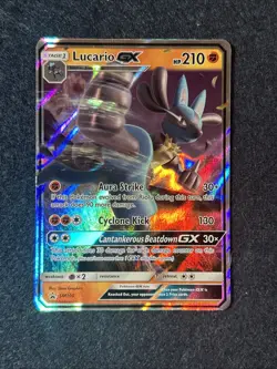 Pokemon Card Lucario GX SM100 Holo Black Star Promo 2018 Sun & Moon - Image 1