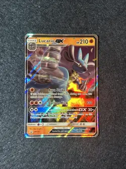 Pokemon Card Lucario GX SM100 Holo Black Star Promo 2018 Sun & Moon - Image 3