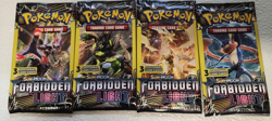 POKEMON SUN & MOON FORBIDDEN LIGHT 3 CARD BOOSTER PACK ART SET (4) NEW PACKS - Image 2