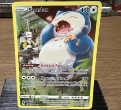 Pokemon TCG Snorlax Lost Origin Trainer Gallery Holo Ultra Rare Card TG10/TG30 - Image 1