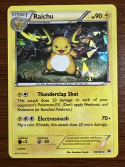 Pokemon TCG Raichu Breakthrough Holo Rare Card 49/162 Cracked Ice - Image 2