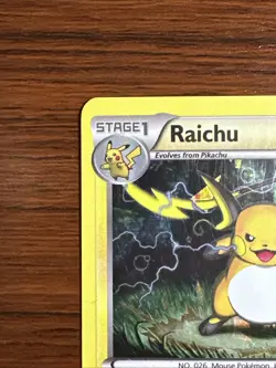 Pokemon TCG Raichu Breakthrough Holo Rare Card 49/162 Cracked Ice - Image 3