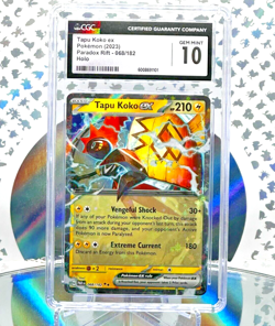 CGC 10 Tapu Koko EX 068/182 Paradox Rift Full Art Double Rare Pokemon Card - Image 1