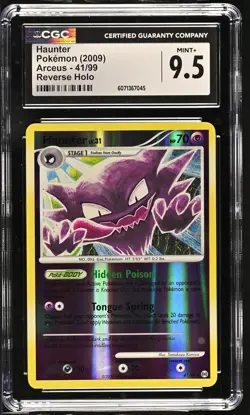 CGC 9.5 MINT+ Haunter 2009 Arceus 41/99 Reverse Holo Pokemon Card - Image 1