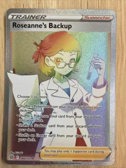 Roseanne's Backup 180/172 Brilliant Stars Rainbow Secret Rare Pokemon Card - Image 1
