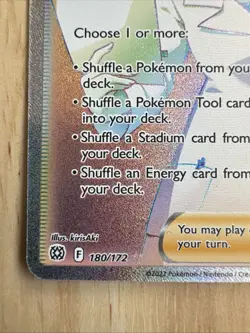 Roseanne's Backup 180/172 Brilliant Stars Rainbow Secret Rare Pokemon Card - Image 4