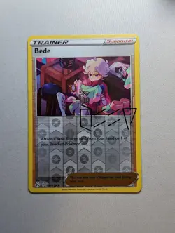 Bede 124/159 Crown Zenith Reverse Holo Pokemon Card - NM - Image 1