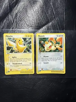 2003 RAW 2 Card lot PIKACHU 12 MEOWTH 13 HOLO Rare POKEMON Promos - Image 1