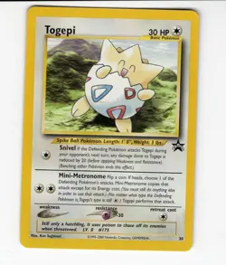 Togepi -Black Star- Promo Card #30 -Pokemon Wizards of the Coast Vintage - Image 1