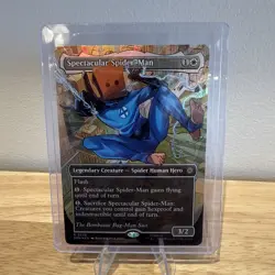 MTG Spectacular Spider-Man (0236) (Borderless) (Textured Foil) BAG MAN SUIT Mint - Image 1