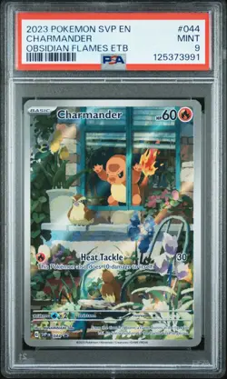 2023 POKEMON SVP EN-SV BLACK STAR PROMO #044 CHARMANDER PSA 9 - Image 1