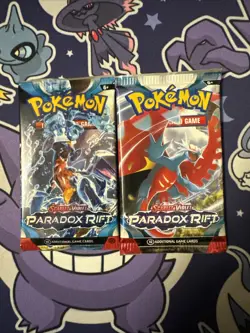 Pokemon Paradox Rift Booster Packs 2 Packs Factory Sealed - Image 1