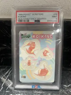 1999 Pocket Monsters Koiking Sealdass Fancy Graffiti #19 PSA 9 - Image 1