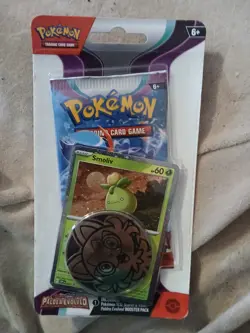 SEALED Pokemon Paldea Evolved Smoliv Promo - Blister Booster Pack Coin-CHEAP! - Image 1