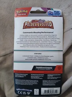 SEALED Pokemon Paldea Evolved Growlithe Promo Checklane Blister Pack Coin- WOW!! - Image 2