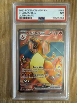 Charizard ex 183/165 - Scarlet Violet 151 Full Art Holo Pokemon TCG PSA 7 - Image 1