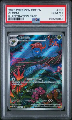 2023 POKEMON OBF EN-OBSIDIAN FLAMES ILLUSTRATION RARE #198 GLOOM PSA 10 - Image 1
