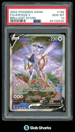 2022 POKEMON SWORD & SHIELD BRILLIANT STARS #166/172 ARCEUS V FULL ART PSA 10 - Image 1