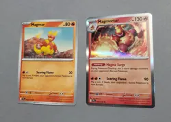 2025 Pokemon TCG Journey Together Lot Of 2 Magmar, Magmortar - Image 1