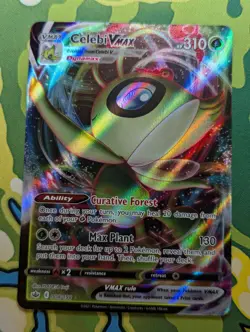 Pokemon TCG SWSH Chilling Reign Celebi VMAX 008/198 - Image 1