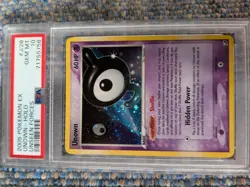 Pokemon Unown EX Unseen Forces Rare Holo with Swirl. #J/28 PSA 10 - Image 1